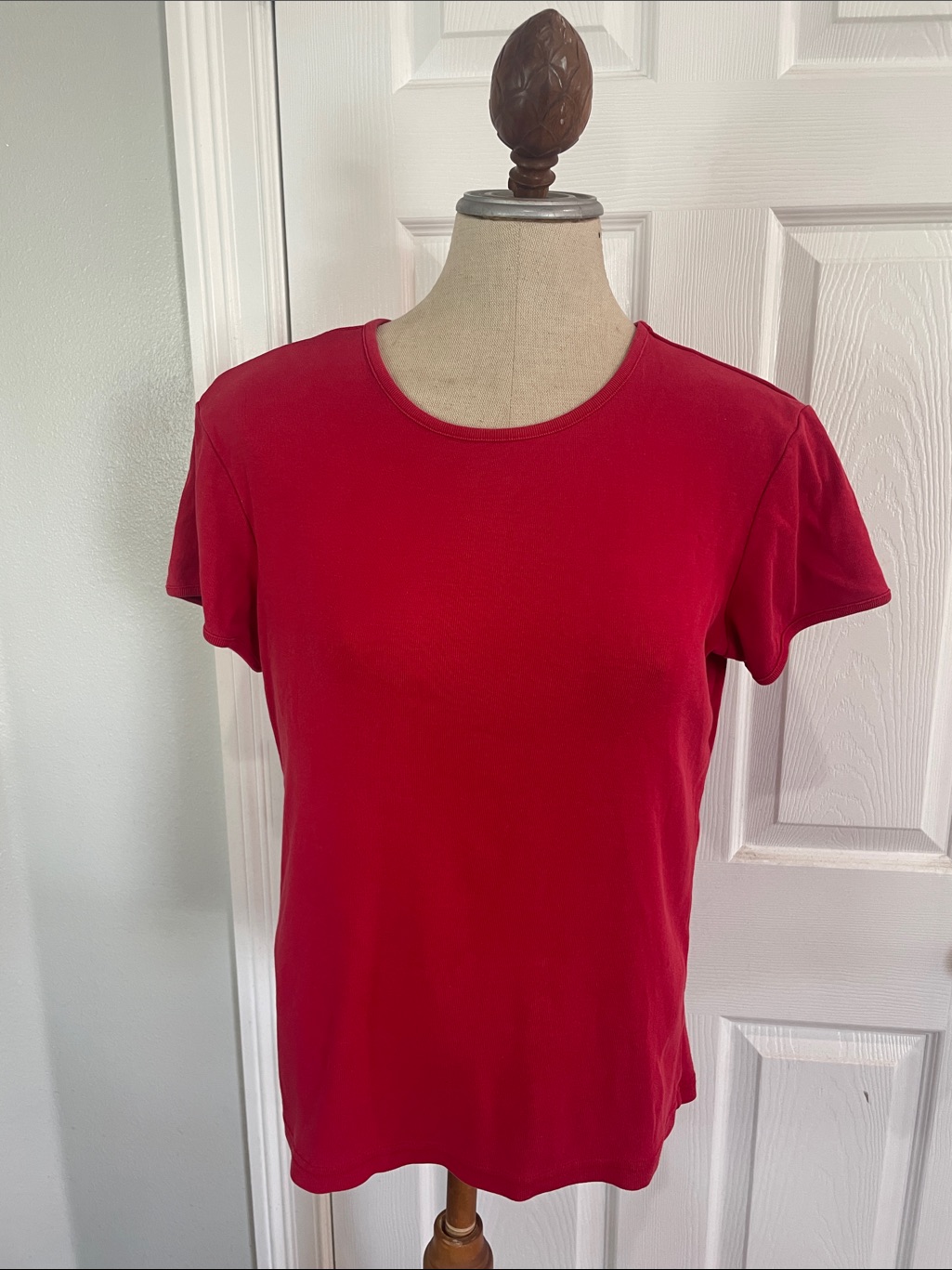 Vintage 2000 Gap Y2k Red 100% Cotton Crewneck T-Shirt Short Sleeve Top Womens Xl
